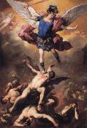 Luca Giordano The Archangel Michael driving the rebellious angels into Hell painting